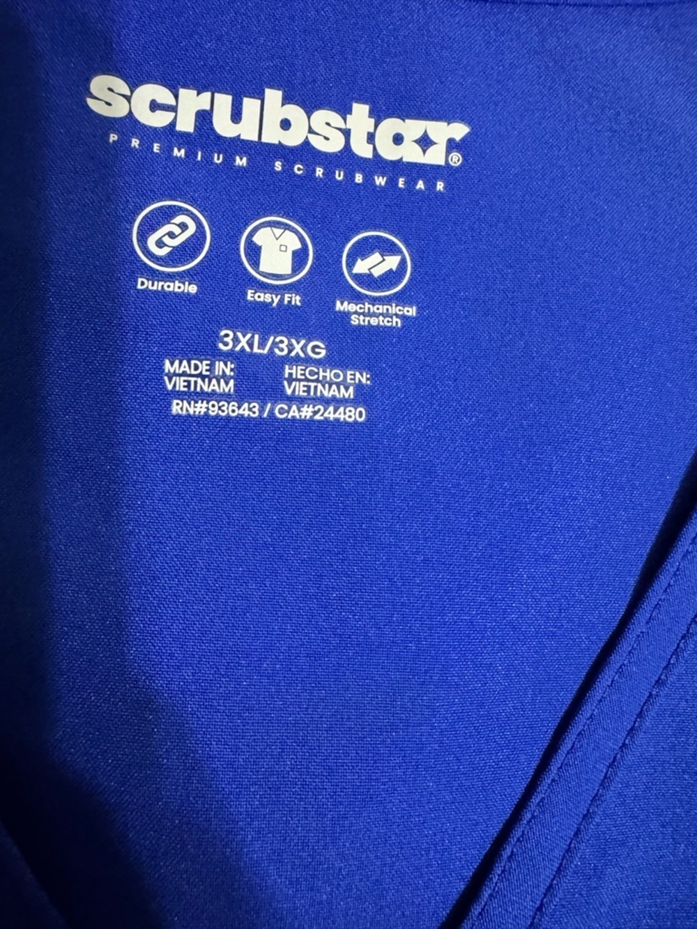 Scrubstar V-Neck Medical Scrub Set in Blue 3X - Picture 9 of 9